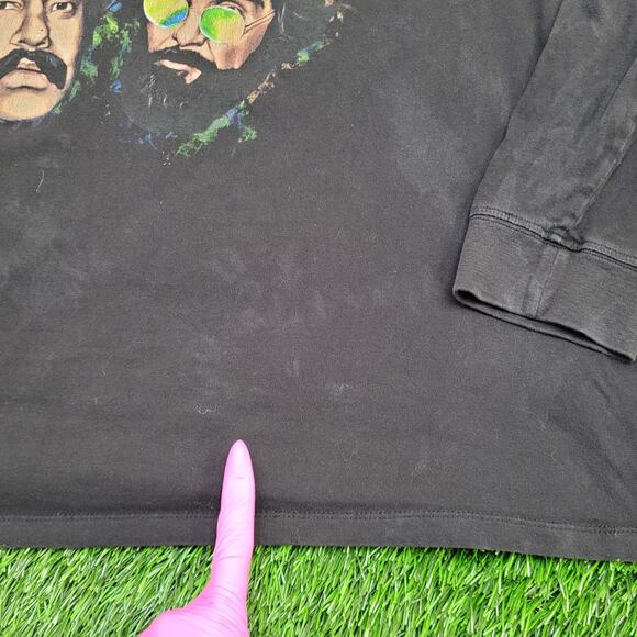 Cheech-&-Chong Shirt Womens Large 21x25 Black - Picture 2 of 14